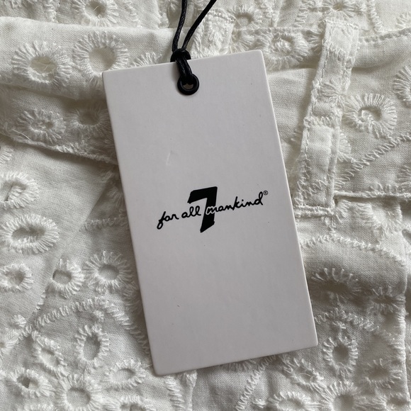 7 For All Mankind white matching shorts/tank set size XS Brans New with tags - Picture 3 of 6